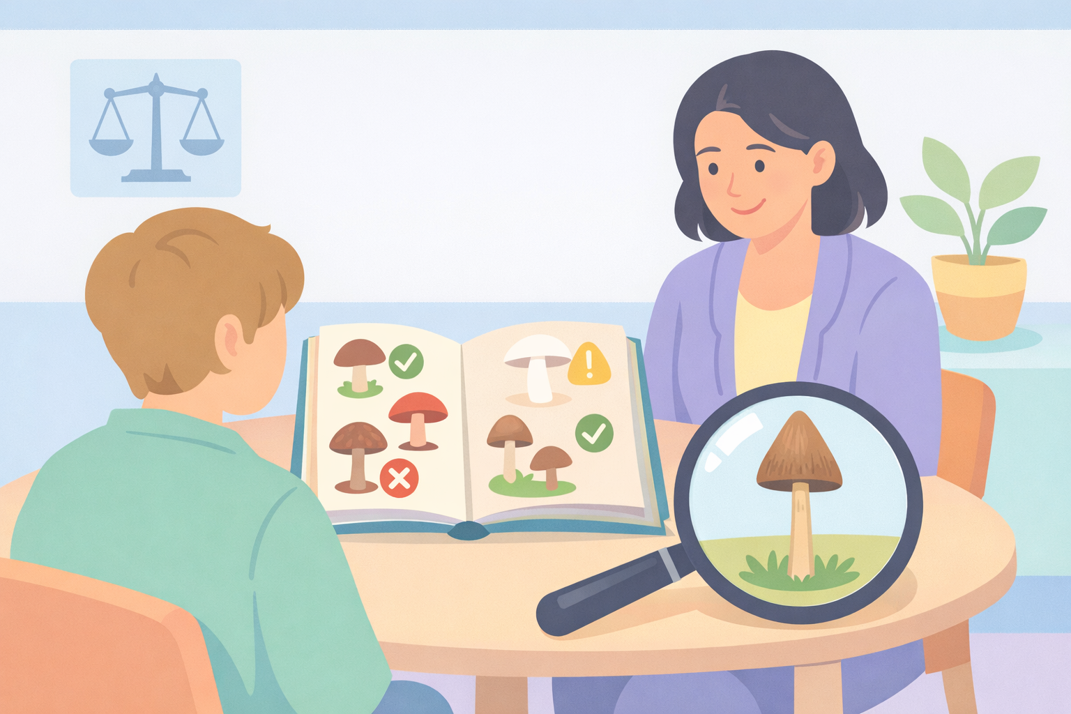 A flat professional illustration in a pastel palette soft blues mint greens peaches pale yellows lavenders Flat vector style landscape orientation Lig-2