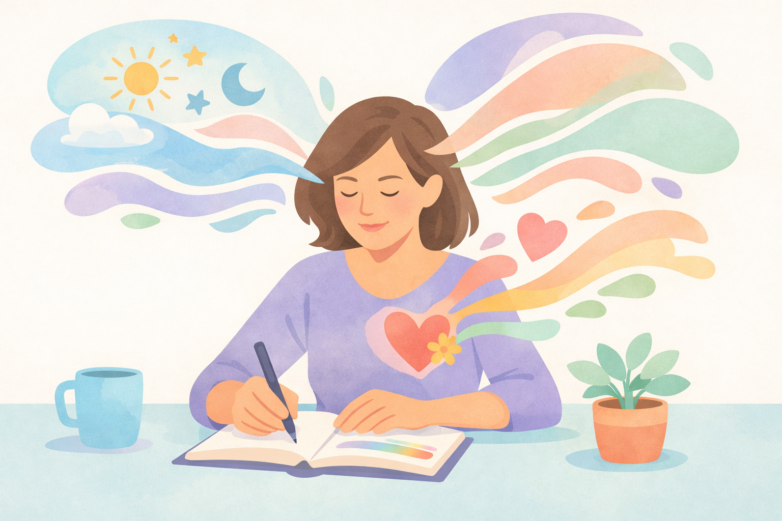 A flat vector style professional illustration in a soft pastel palette soft blues mint greens peaches pale yellows lavenders If there are people they-2-May-15-2026-04-31-09-4612-AM