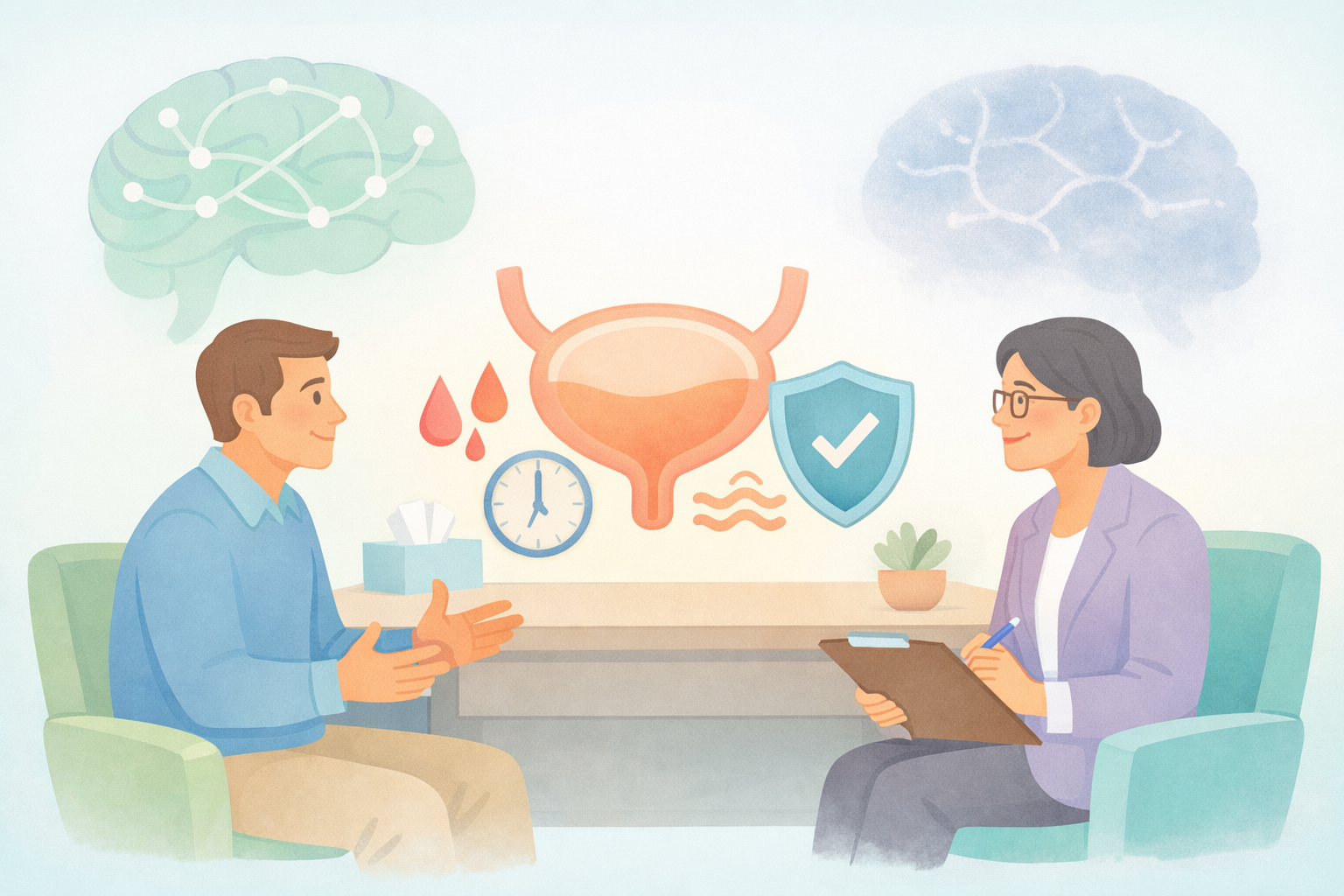 A flat vector style professional illustration in a soft pastel palette soft blues mint greens peaches pale yellows lavenders If there are people they-4-2