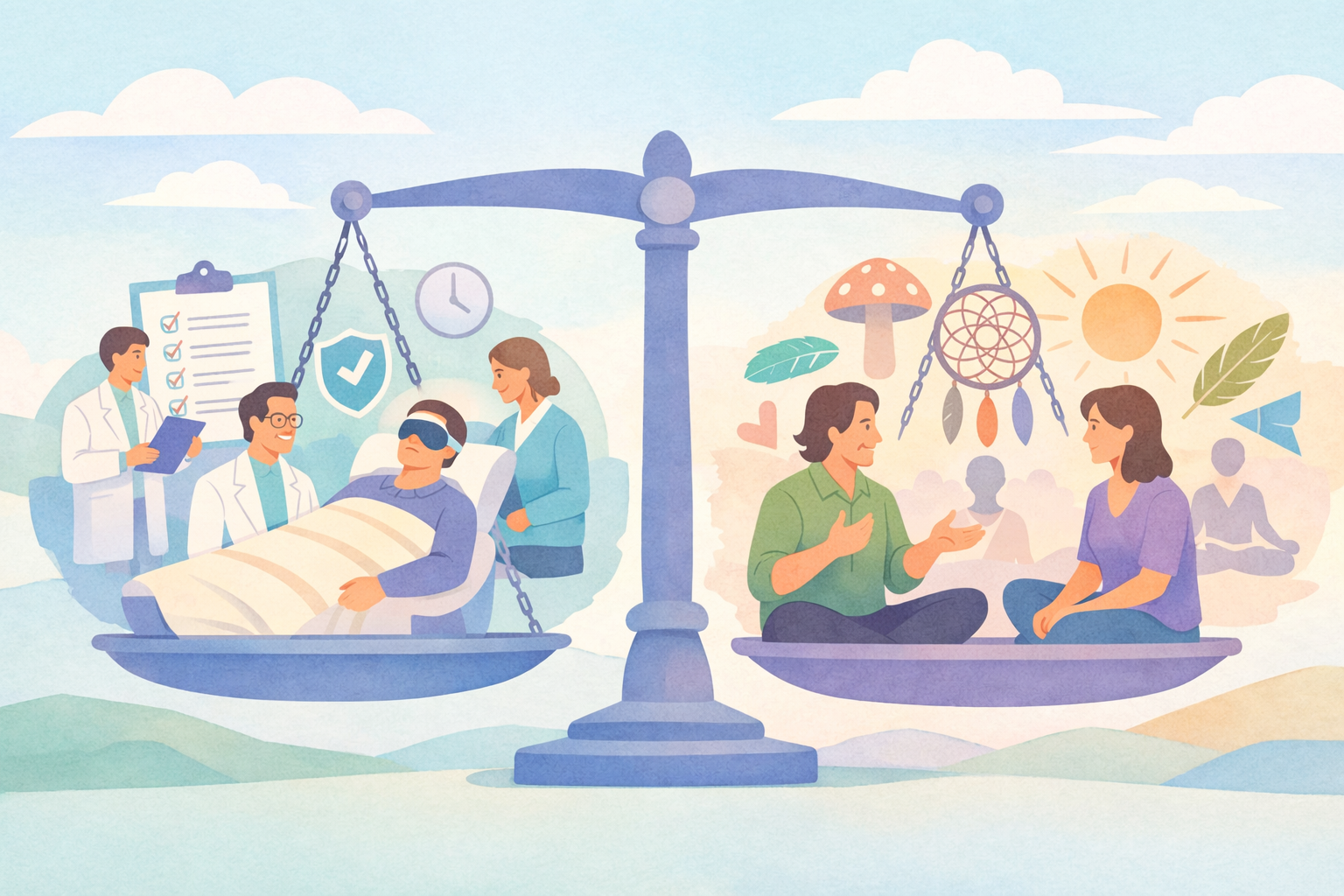 A flat vector style professional illustration in a soft pastel palette soft blues mint greens peaches pale yellows lavenders If there are people they-Feb-24-2026-03-38-49-9649-AM