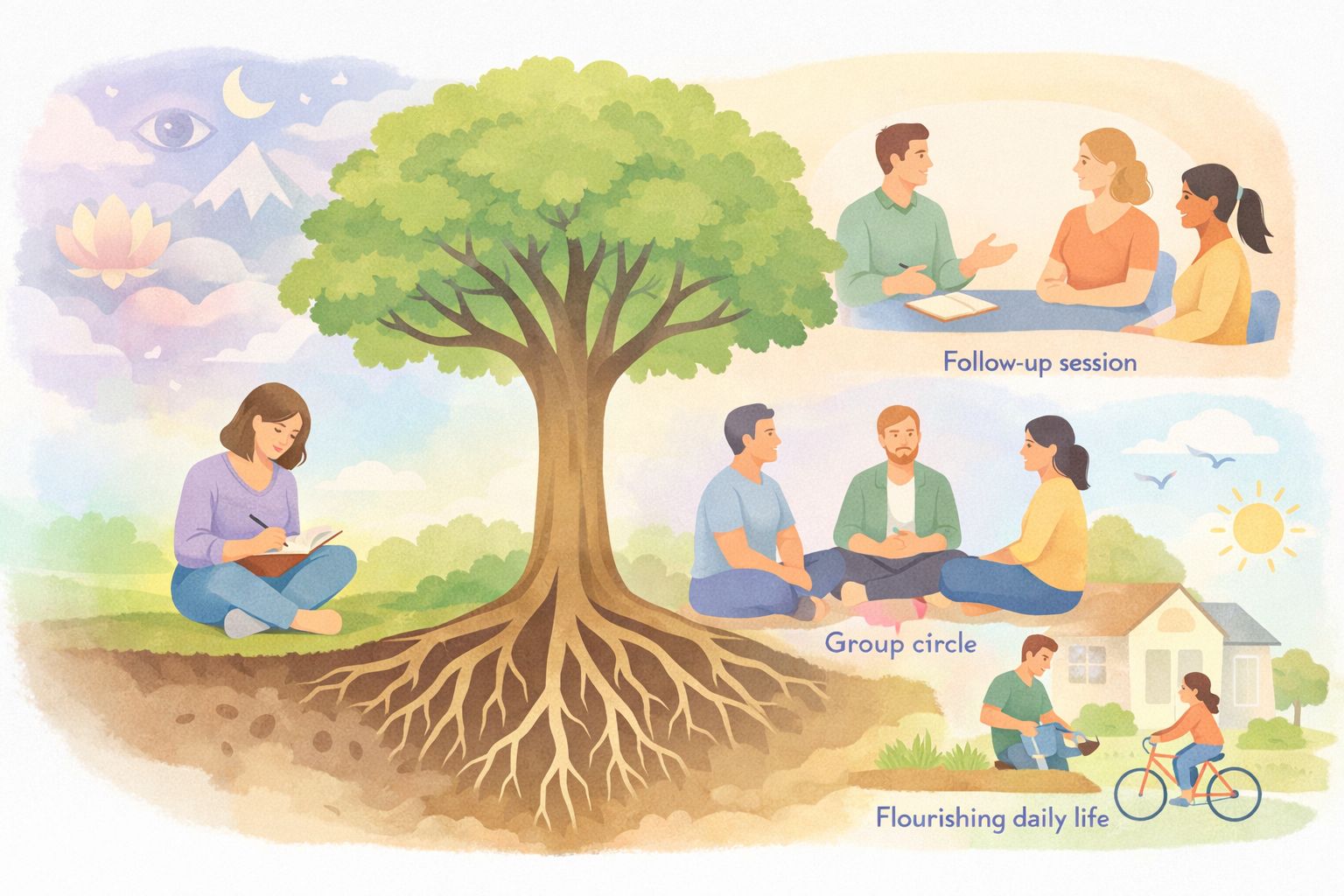 A flat vector style professional illustration in a soft pastel palette soft blues mint greens peaches pale yellows lavenders If there are people they-Feb-24-2026-03-42-19-7866-AM