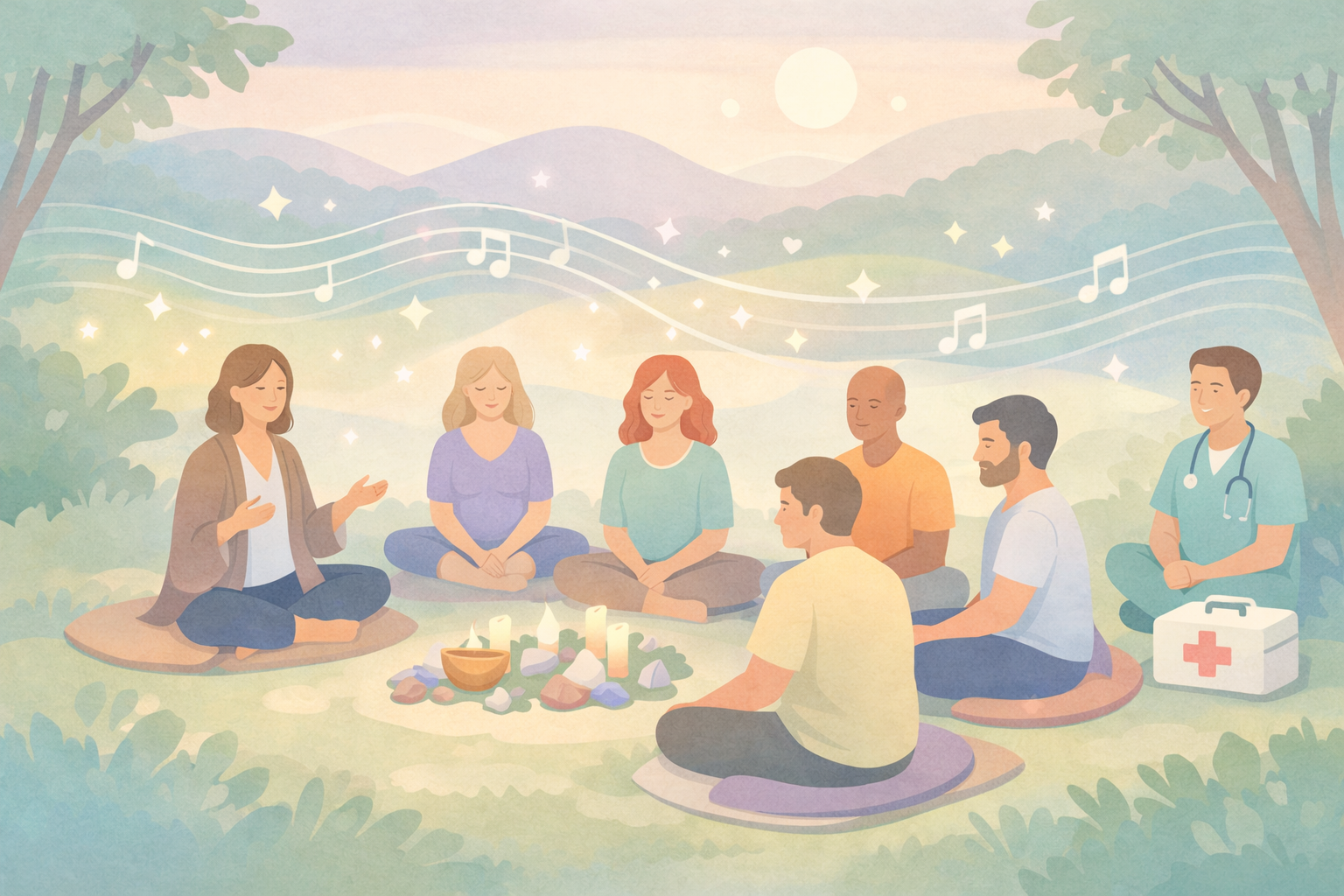 A flat vector style professional illustration in a soft pastel palette soft blues mint greens peaches pale yellows lavenders If there are people they-Feb-24-2026-04-40-54-8941-AM