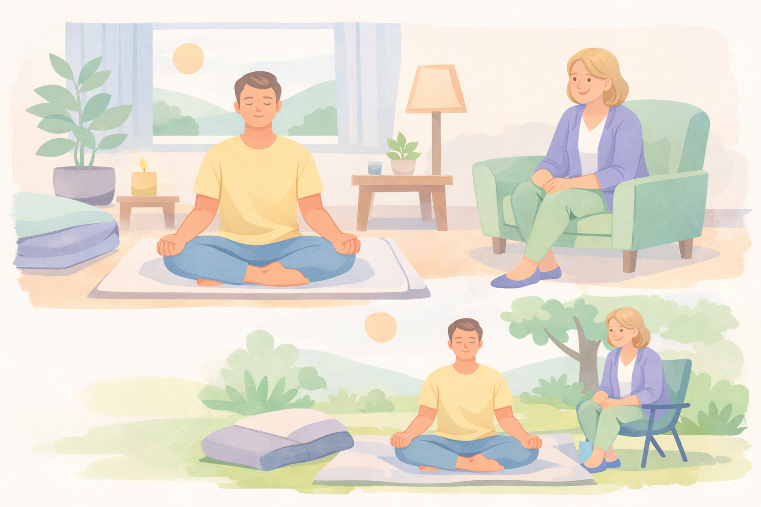 A flat vector style professional illustration in a soft pastel palette soft blues mint greens peaches pale yellows lavenders If there are people they-Feb-25-2026-01-50-06-5742-AM