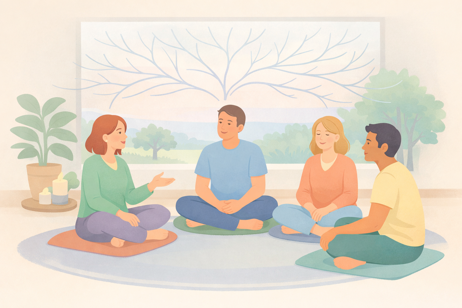 A flat vector style professional illustration in a soft pastel palette soft blues mint greens peaches pale yellows lavenders If there are people they-Mar-24-2026-10-03-29-8411-PM