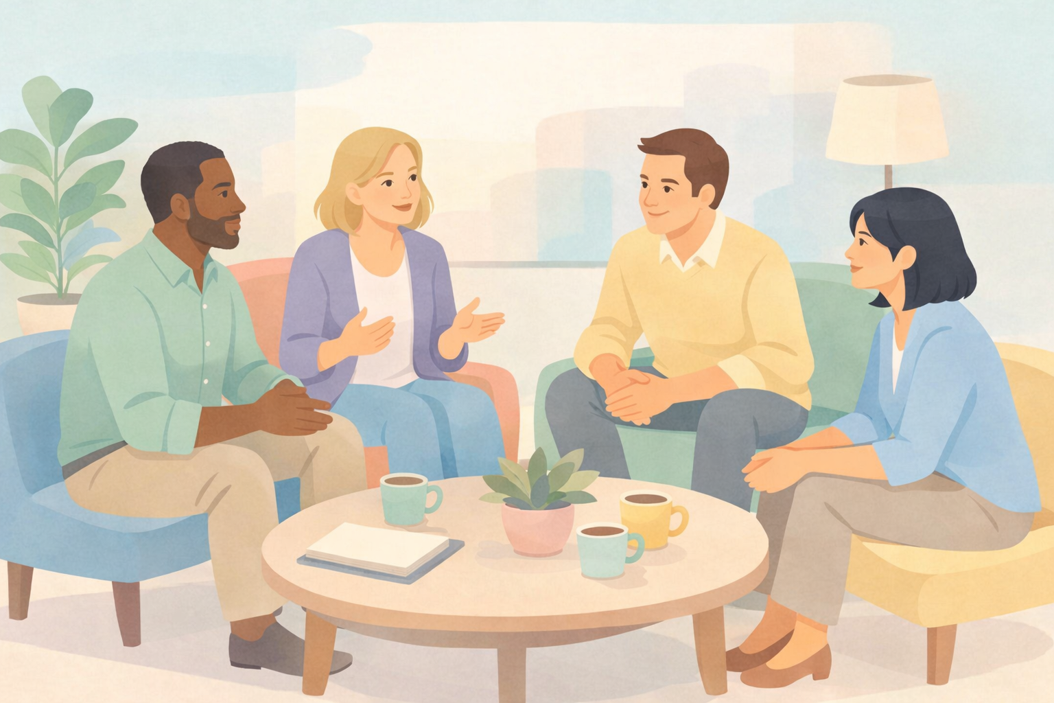 Diverse Group in Thoughtful Discussion-1