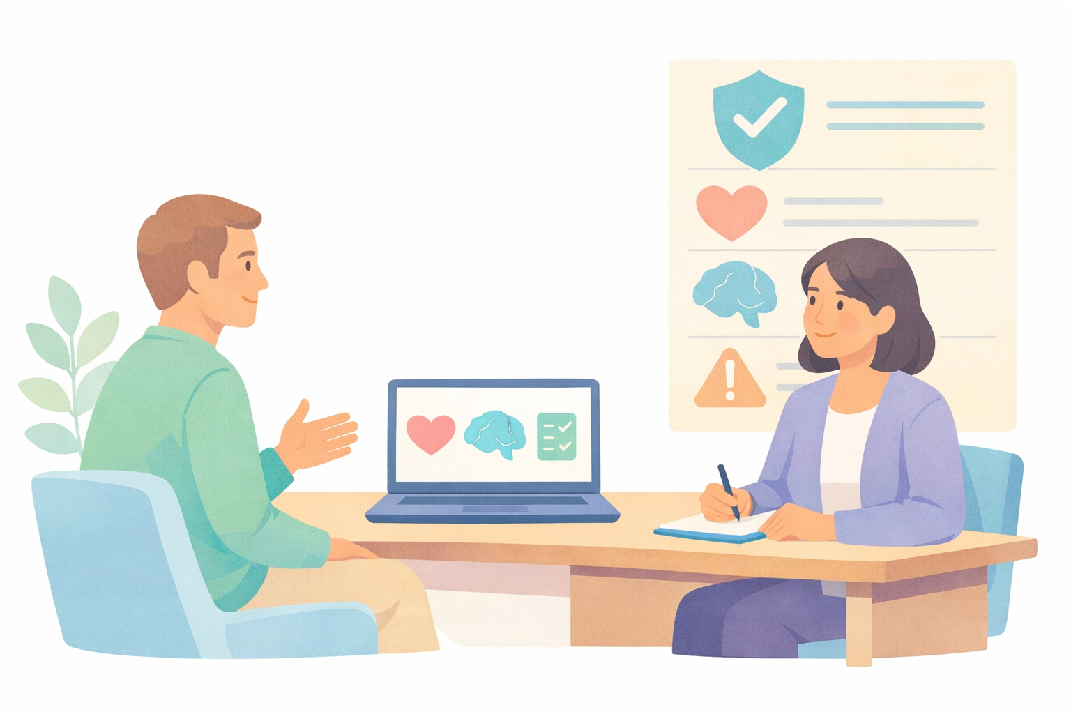 OneonOne Intake Session in Minimalist Office