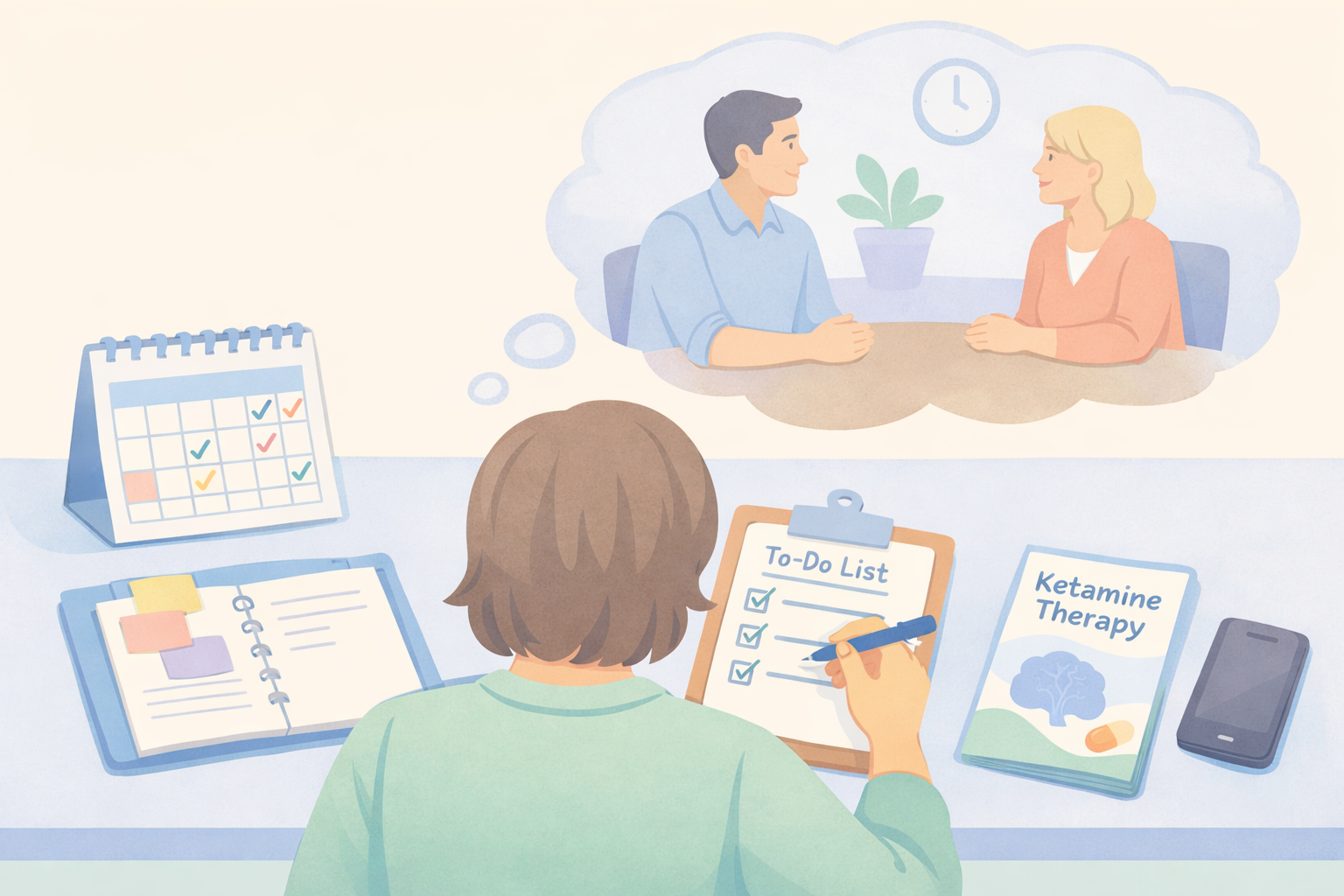 Planning Ketamine Therapy with a Calm Thought Bubble-1