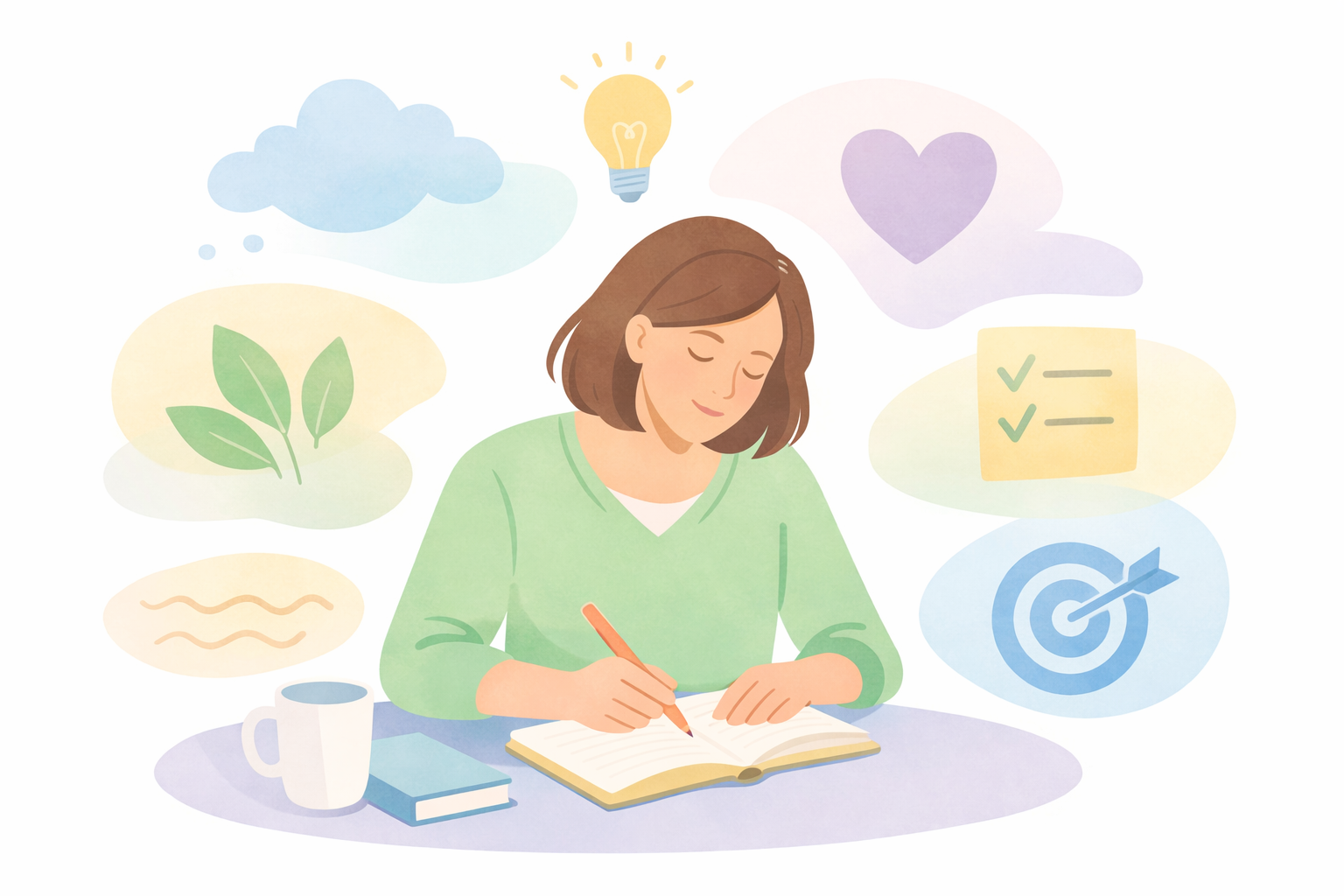 A person journaling quietly before a session reflects mental and emotional preparation, a key step in psilocybin preparation and psychedelic therapy at Beckley Retreats, emphasizing intention-setting and self-awareness.