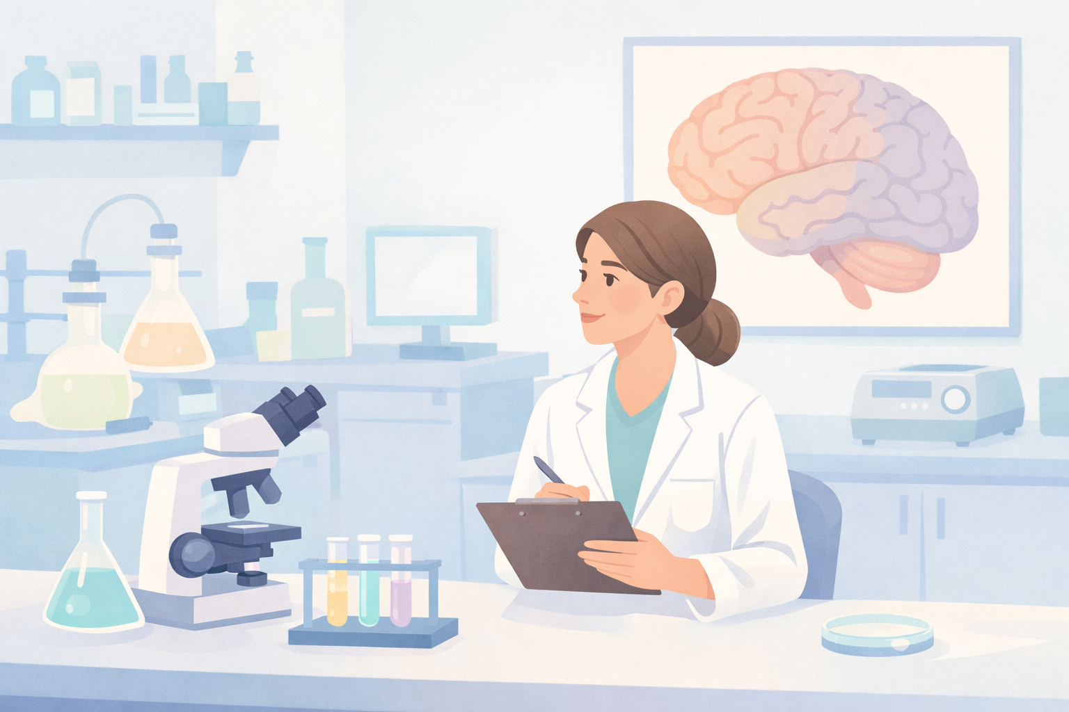 Synthetic Psychedelic Research Brain Illustration