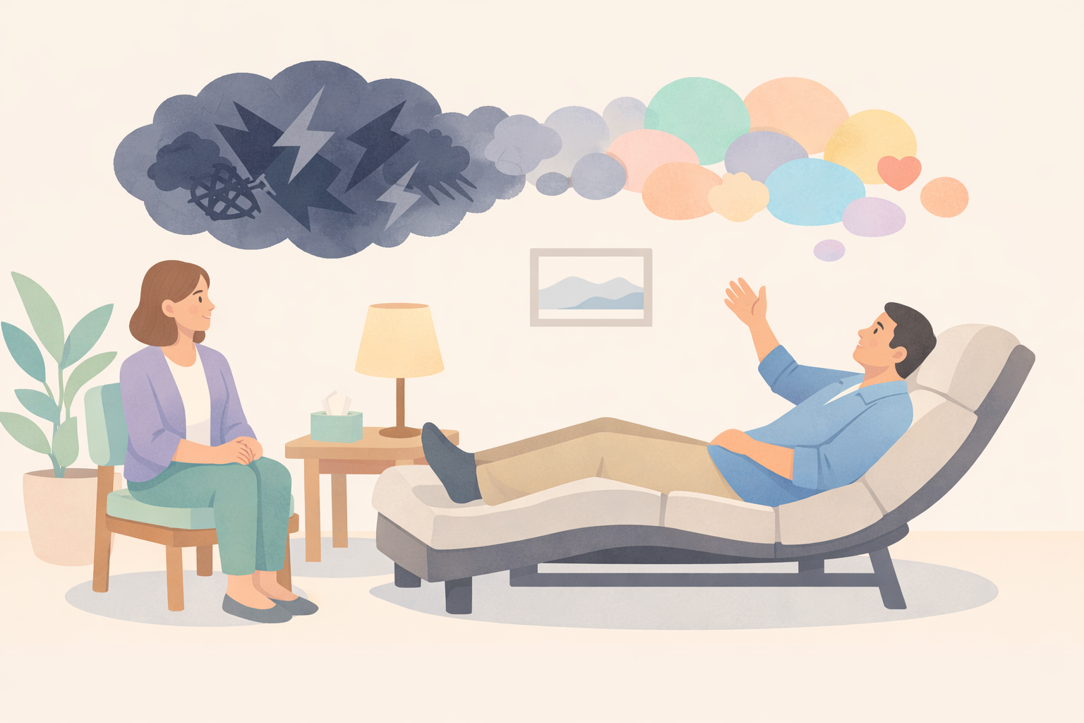 Therapy Room with Cloud Transformation and Gentle Interactions
