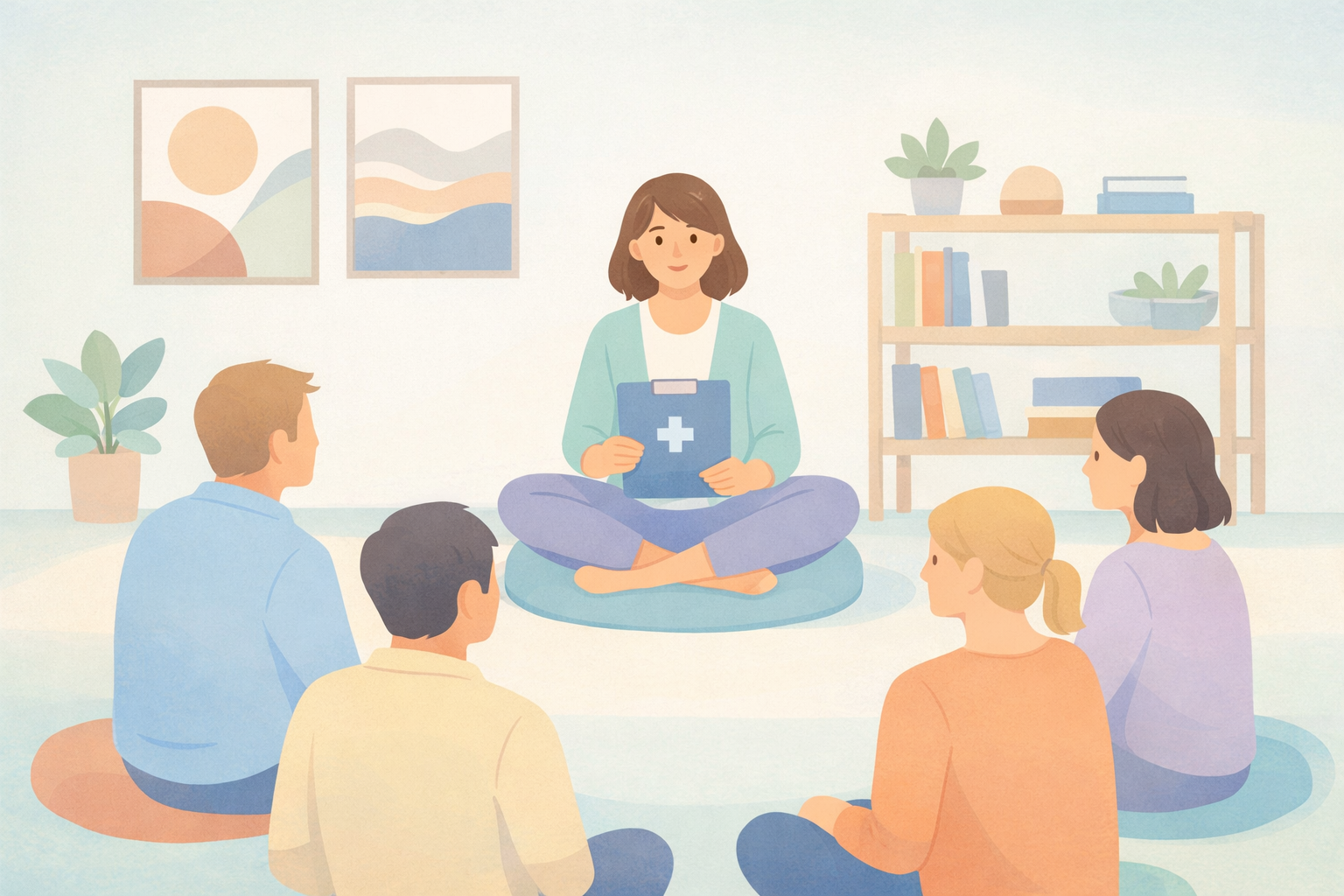 Therapy Session in Soft Pastel Interior-1