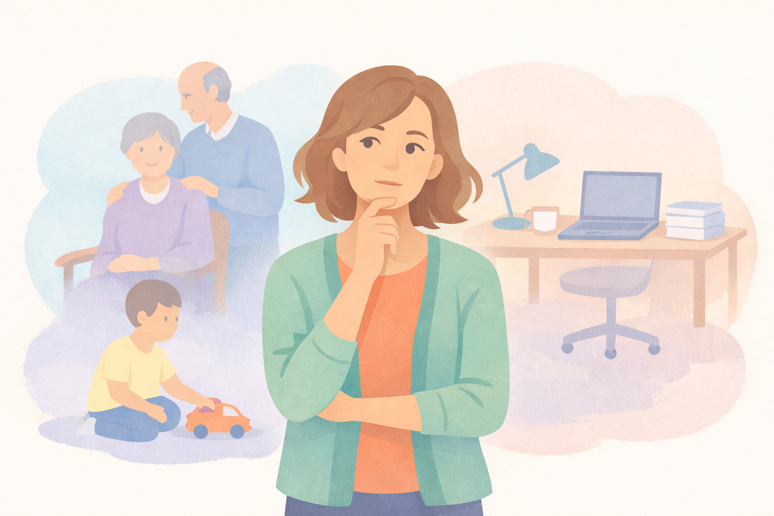 Woman Reflecting on Life Roles During Perimenopause-2