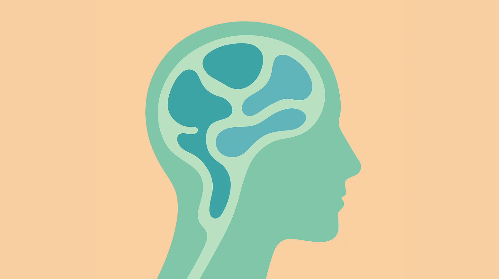 Profile silhouette of a human head with visible brain pathways, illustrating neural plasticity and cognitive processing changes facilitated by psychedelic therapy and ketamine treatment at Beckley Retreats.