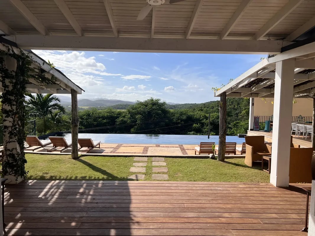 The pool and the pavilion