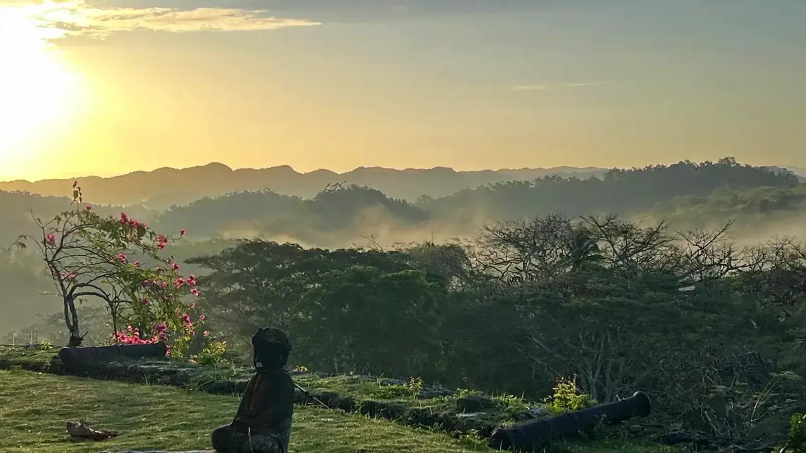 Morning mist in the hills of Trelawny, Jamaica