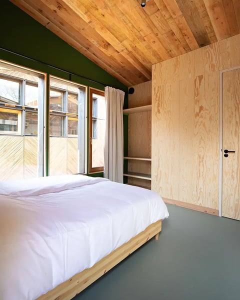 Inside an ecolodge at The Place To Be