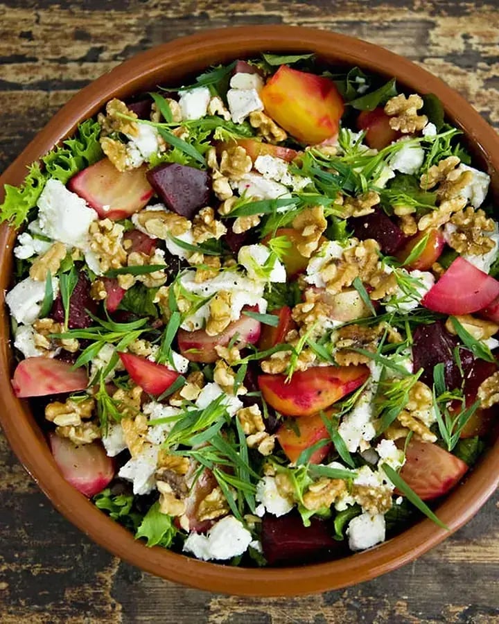 A bowl of fresh salad