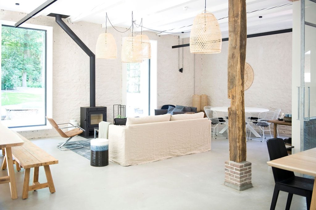 The living room at De Hoorneboeg, the Netherlands