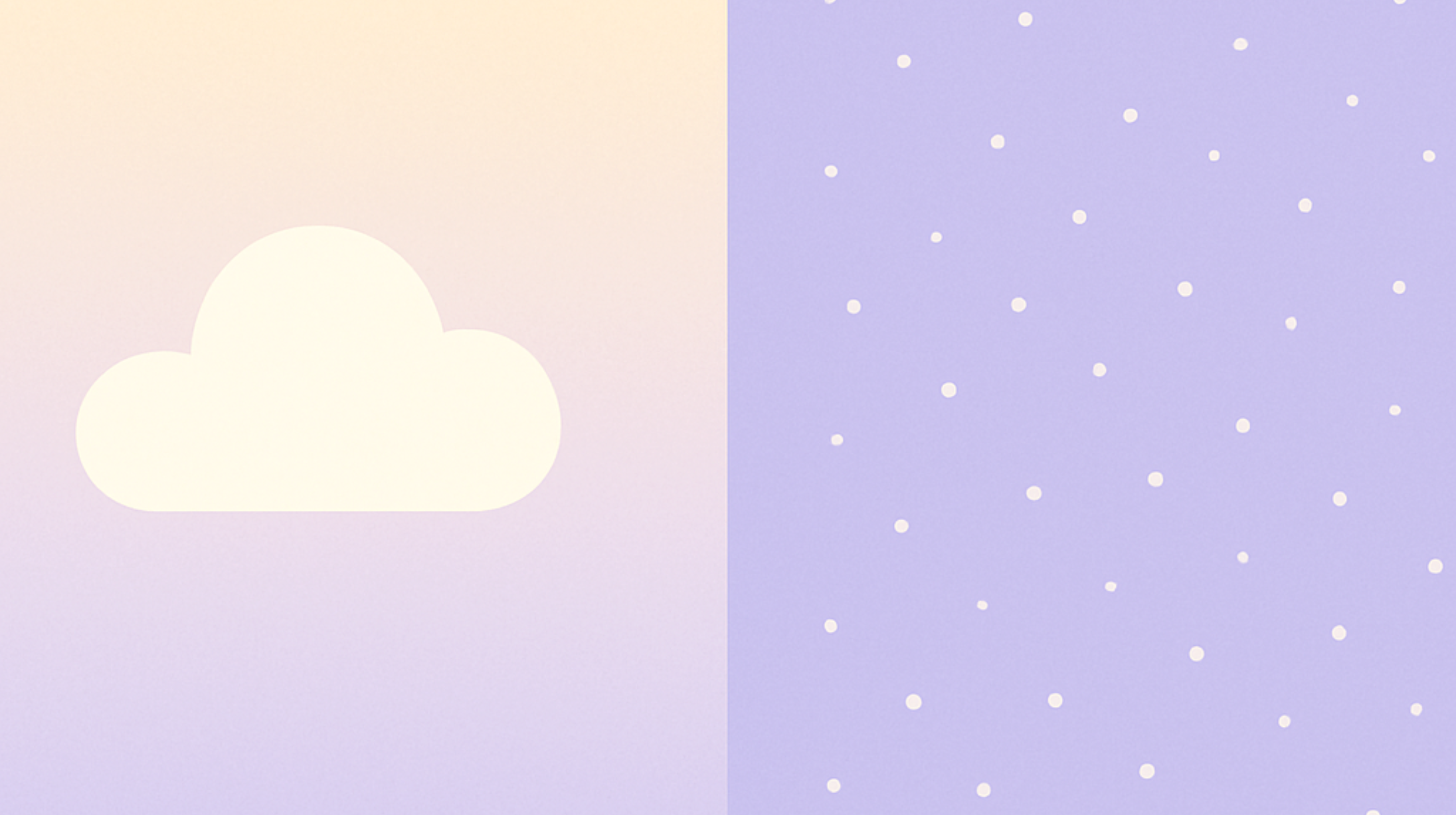 Abstract split-screen design featuring a cloud and starry pattern, symbolizing the transition between grounded reality and dream-like altered states during ketamine therapy experiences at Beckley Retreats.